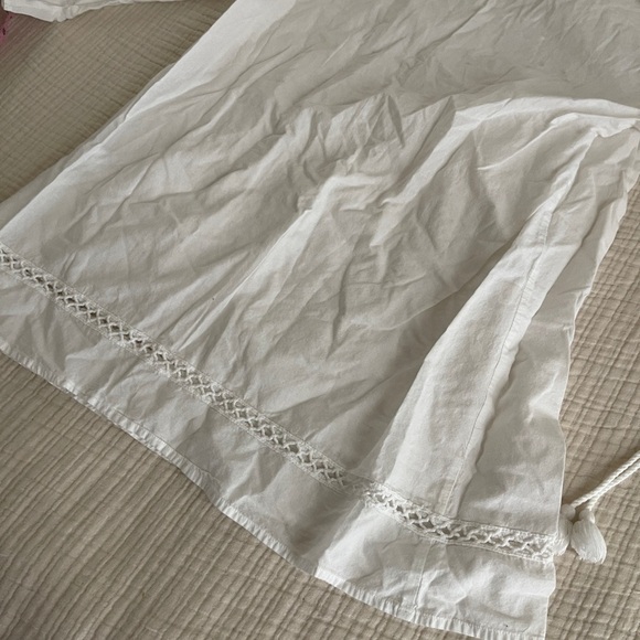 Gianni bini White Lace Detail Women's swim suit cover up Medium 100% cotton - Picture 9 of 10